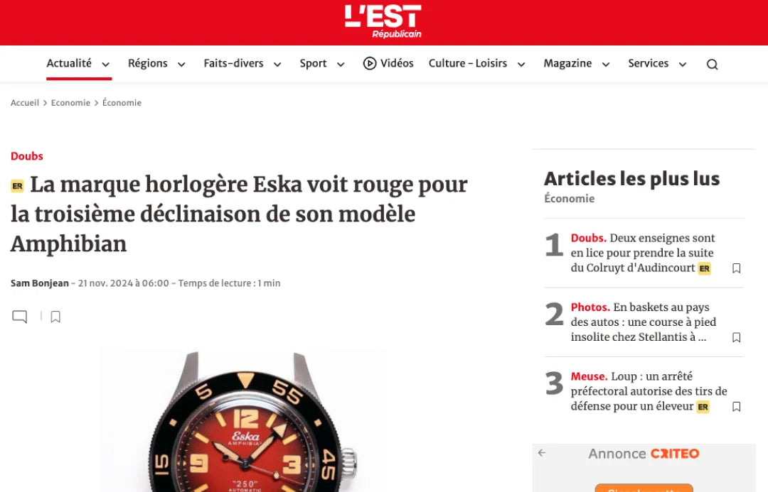 The watch brand Eska is seeing red for the third […]