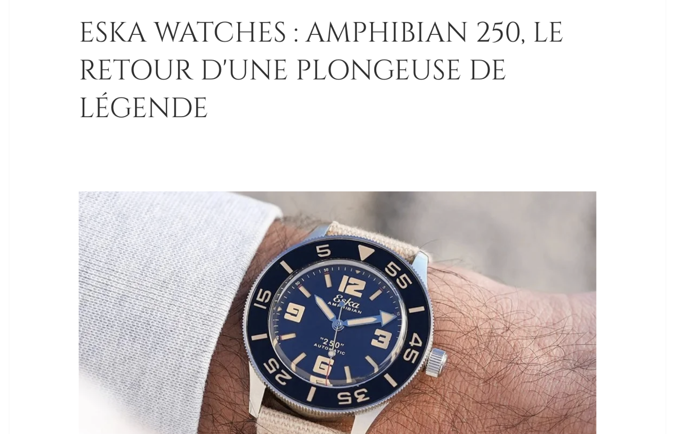 Eska Watches, Amphibian 250, the return of a legendary diver