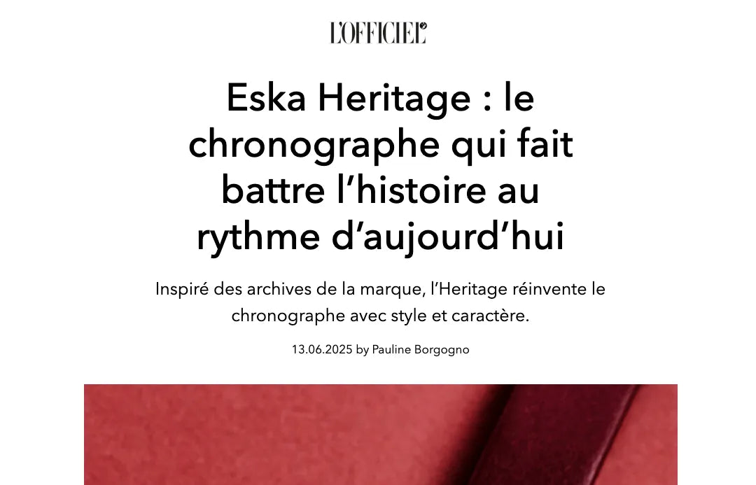 Eska Heritage: the chronograph that keeps history beating to the rhythm of today