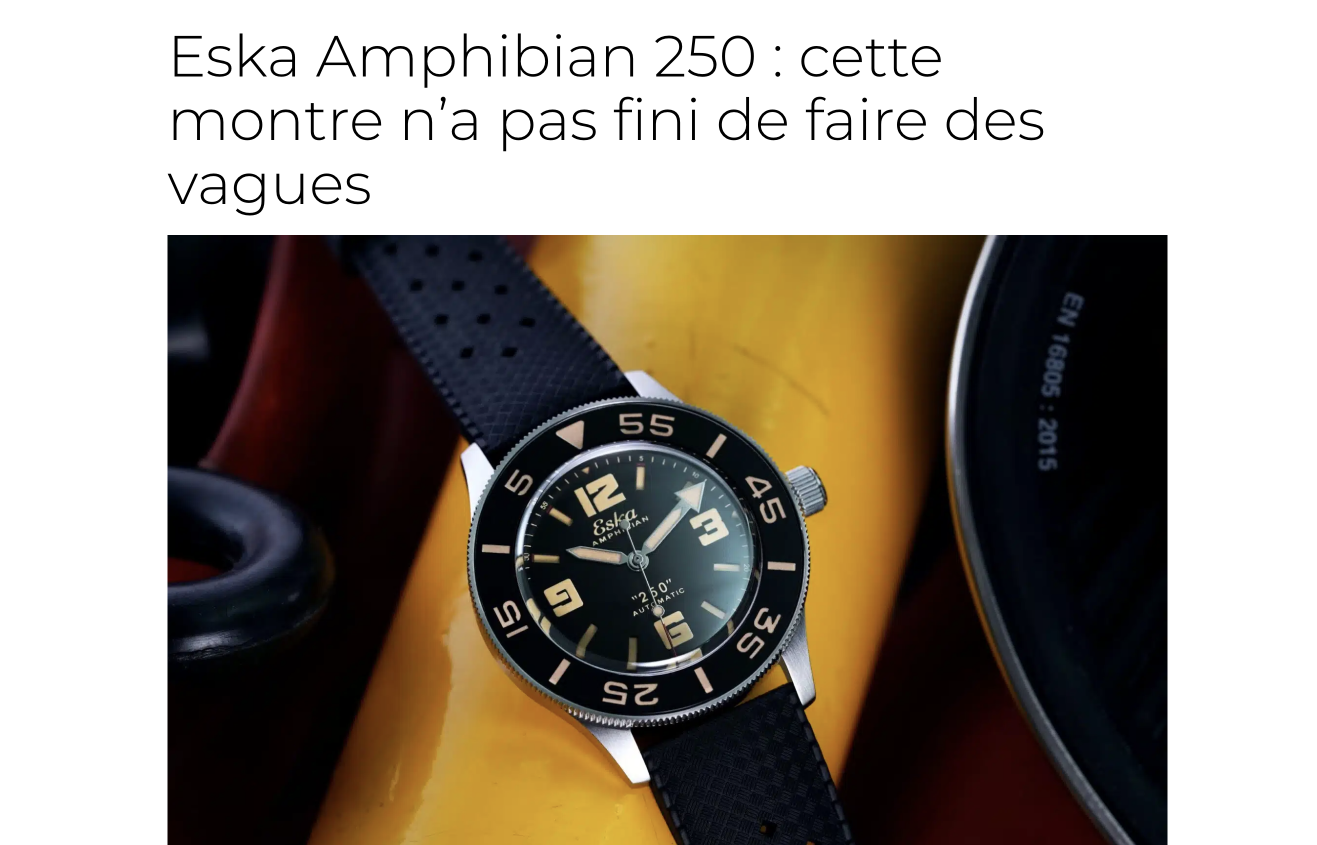 Eska Amphibian 250: This watch has not finished making waves