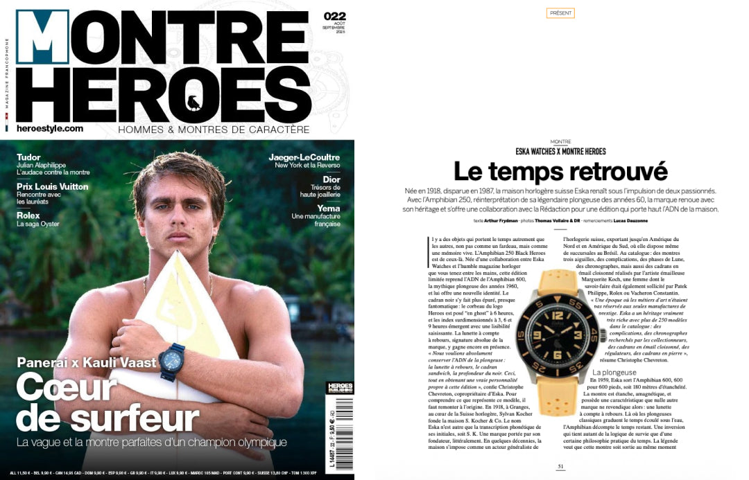 ESKA WATCHES X MONTRE HEROES : Le temps retrouvé