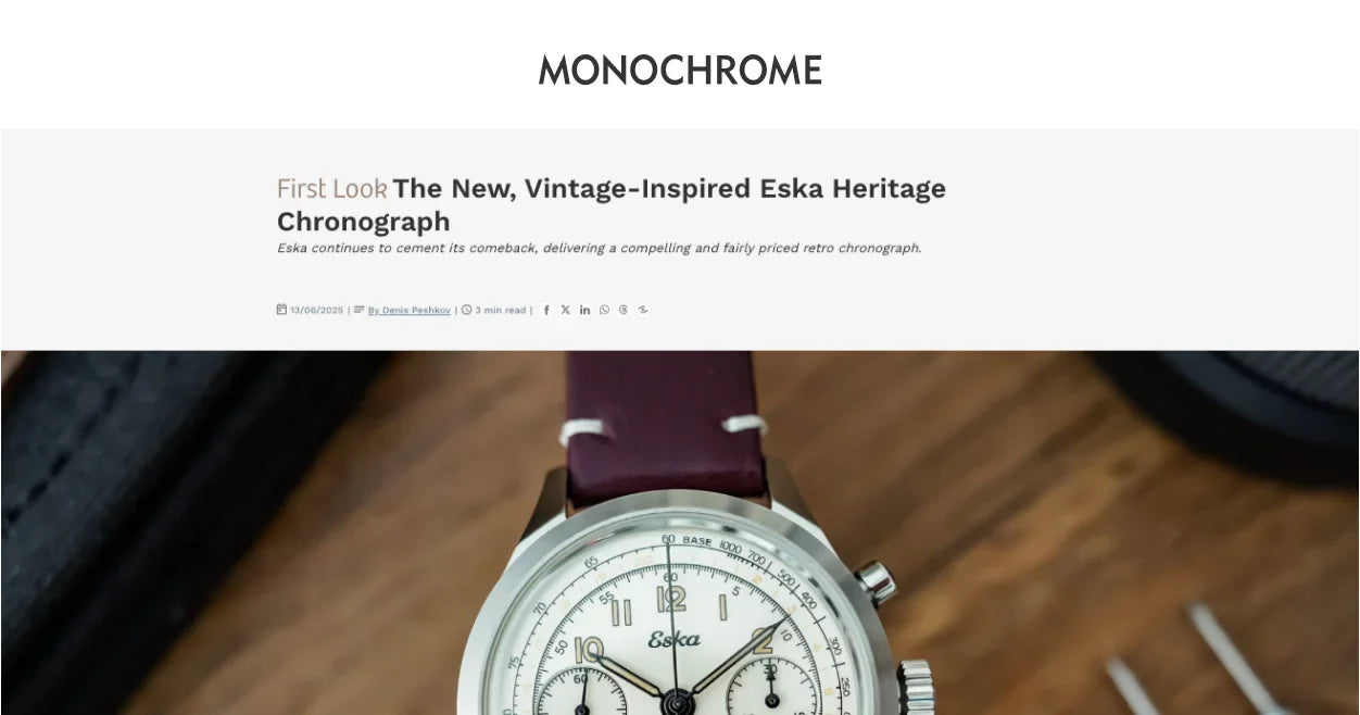 First Look The New, Vintage-Inspired Eska Heritage Chronograph