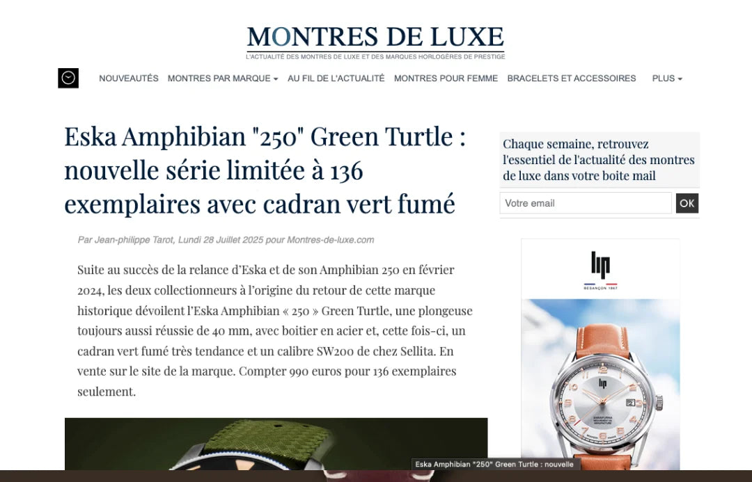 Eska Amphibian "250" Green Turtle: new limited edition of 136 units...