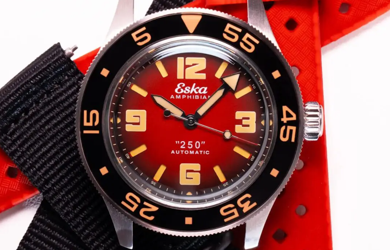 Eska Amphibian 250 Red Viper: a new limited edition retro diving watch