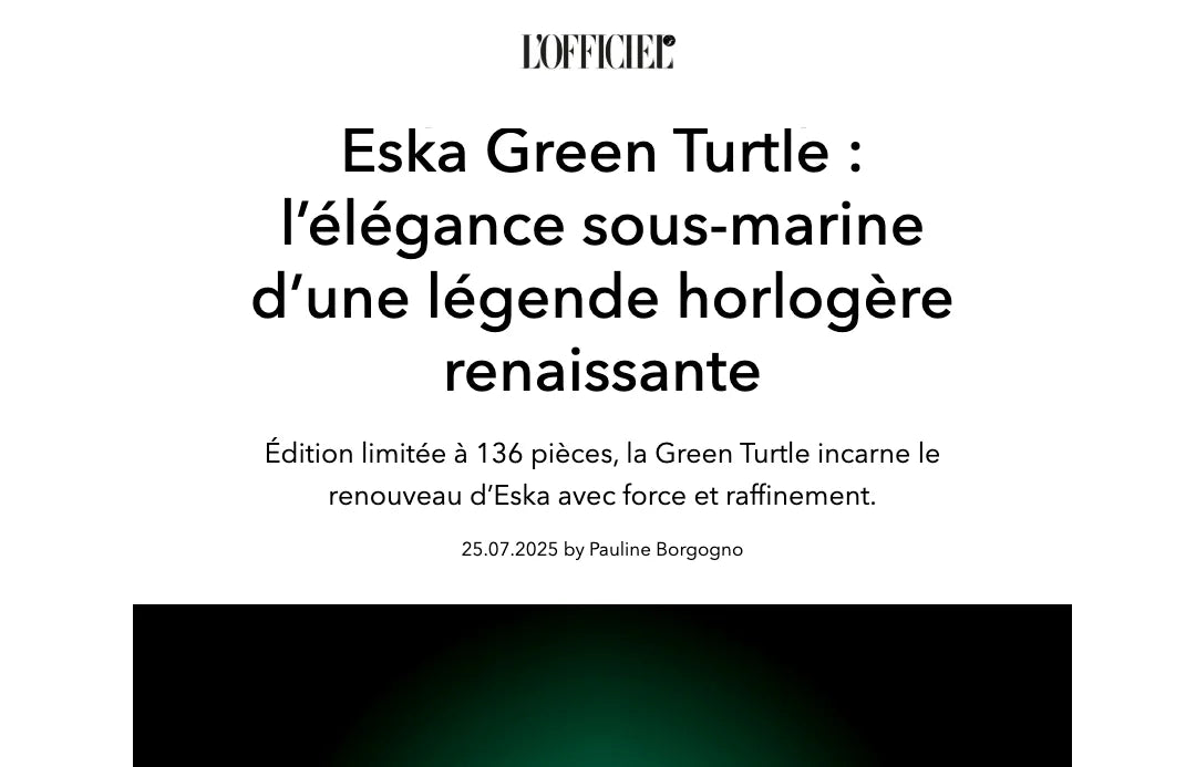 Eska Green Turtle: the underwater elegance of a reborn watchmaking legend
