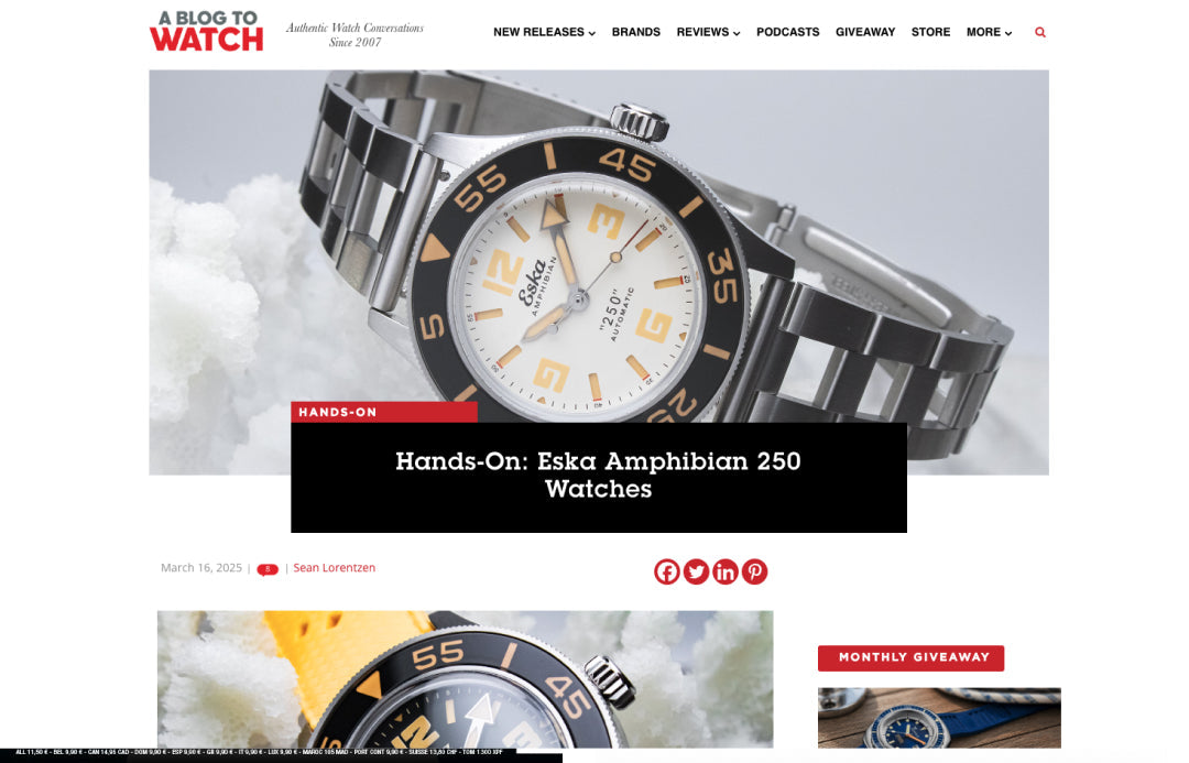 Hands-On: Eska Amphibian 250 Watches