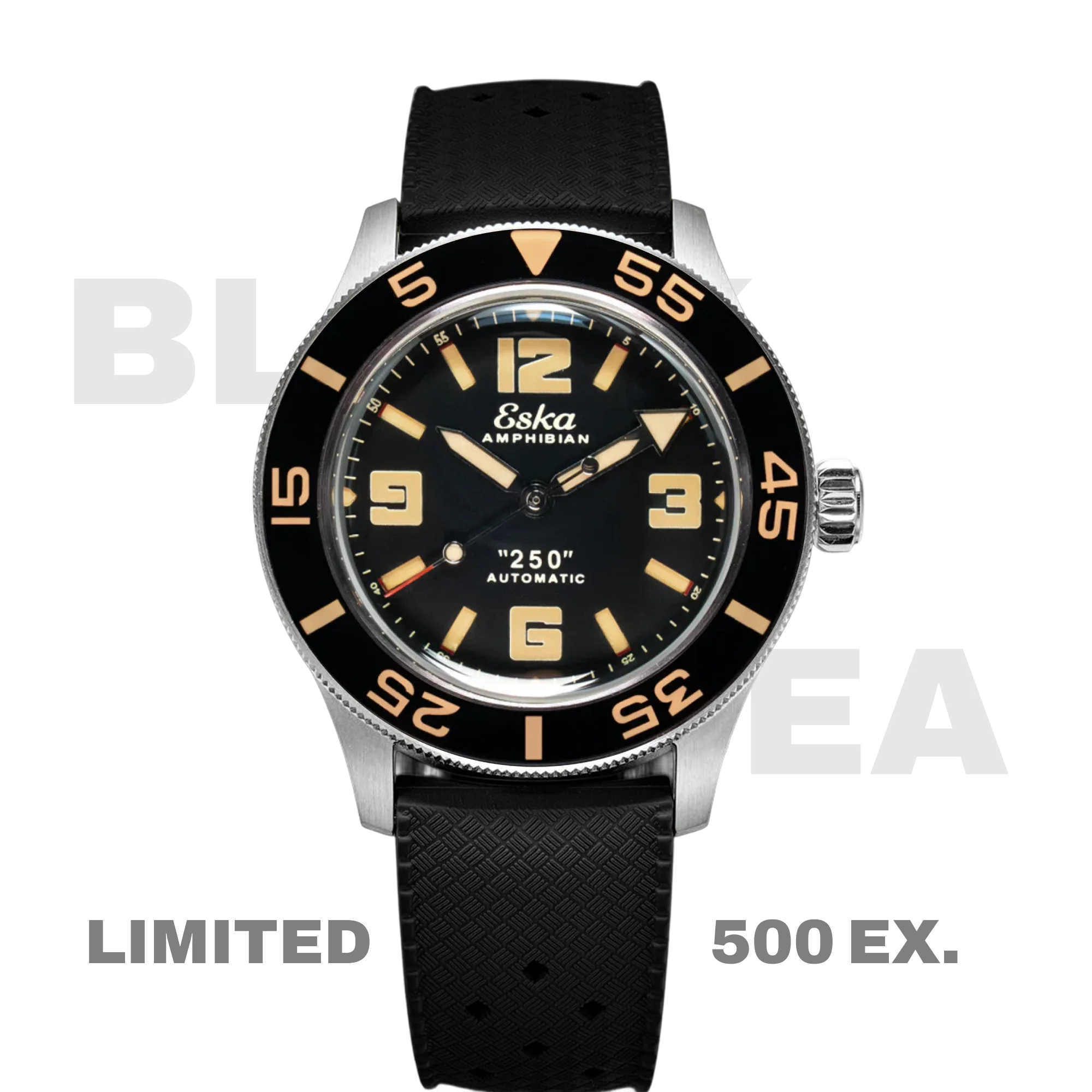 Plongeuse Automatique Eska  Amphibian 250 KickStarter Série Limitée Black Sea - 500 exemplaires